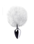 Metal - Metal Anal Plug Small with Silver White Tail - K. P.