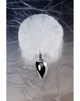 Metal - Metal Anal Plug Small with Silver White Tail - K. P.