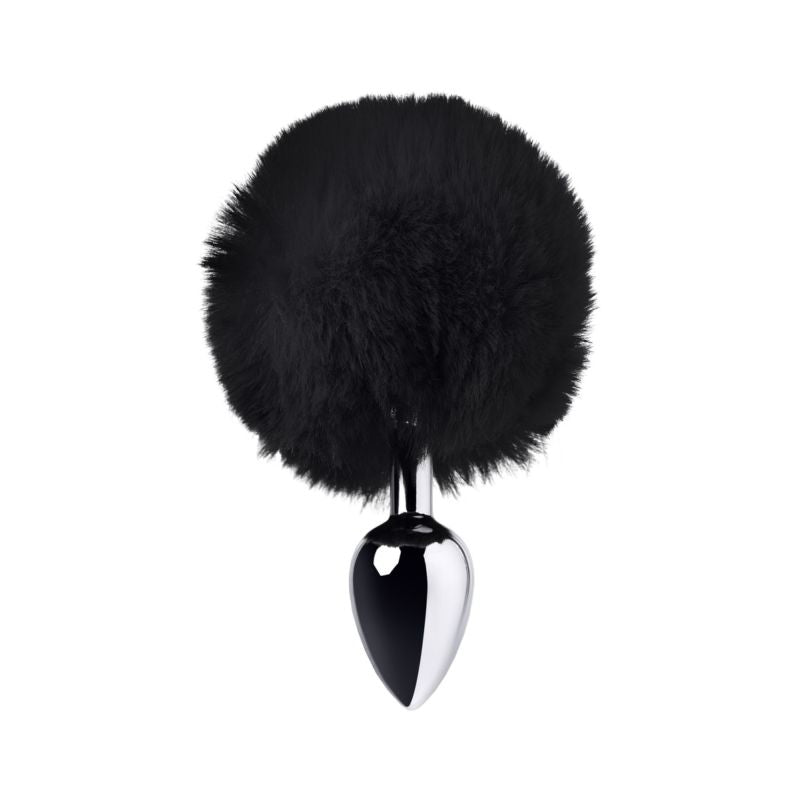 Metal - Metal Anal Plug Small with Silver Black Tail - K. P.