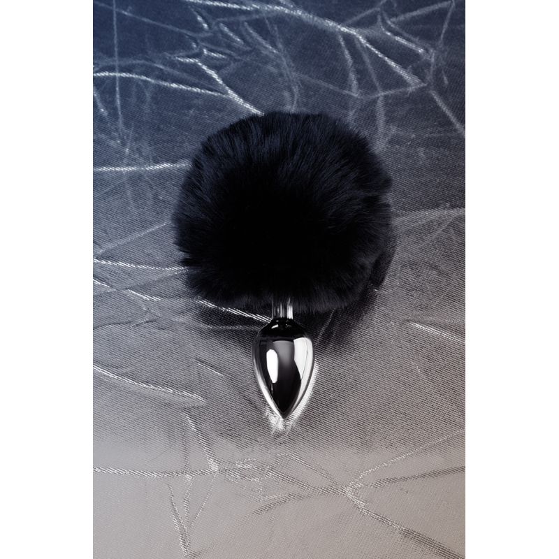 Metal - Metal Anal Plug Small with Silver Black Tail - K. P.