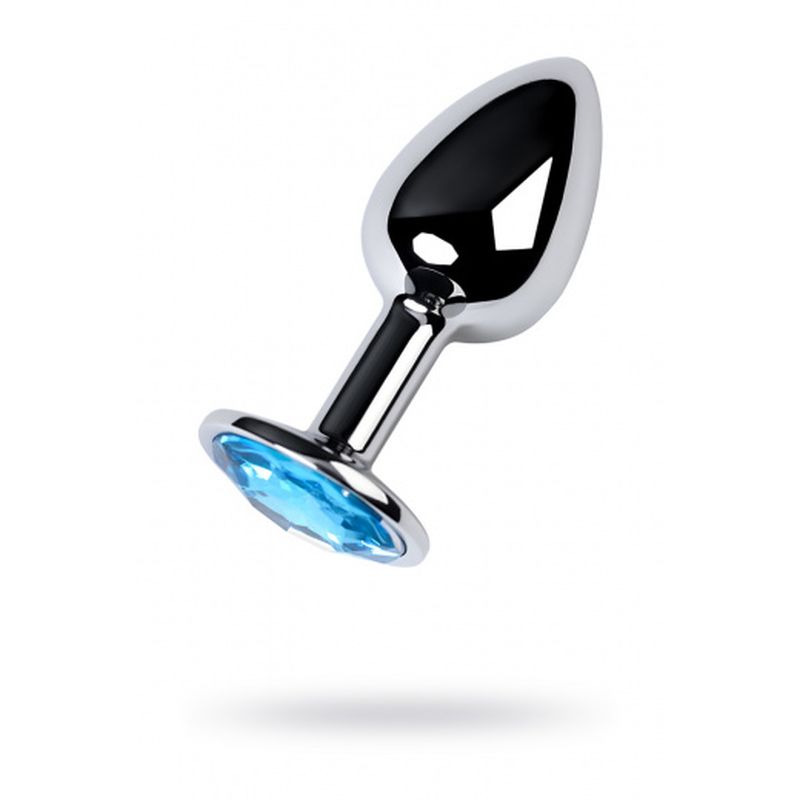 Metal - Silver Metal Anal Plug with Topaz Crystal - K. P.