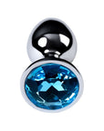 Metal - Silver Metal Anal Plug with Topaz Crystal - K. P.