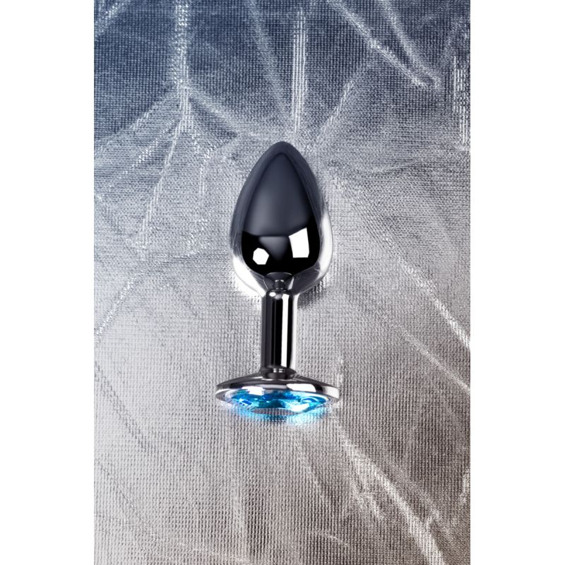 Metal - Silver Metal Anal Plug with Topaz Crystal - K. P.