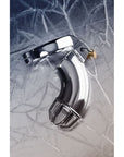 Metal Cock Cage with Rings and Lock - Silver - K. P.