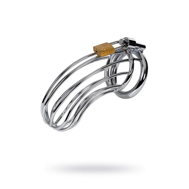 Metal Birdcage Cock Cage - Silver - K. P.