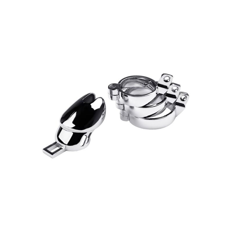 Metal Chastity Cage Adjustable - Silver - K. P.