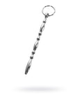 Metal Beaded Urethral Plug with Ring - Silver - K. P.