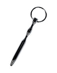 Metal Bullet Shaped Urethral Plug with Ring - Silver - K. P.