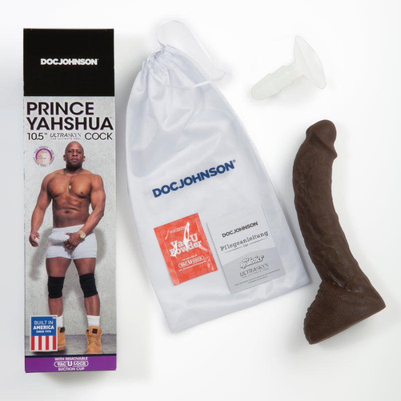 Signature Cocks - Prince Yahshua Vac-U-Lock Compatible Suction Cup Dildo - Chocolate - K. P.