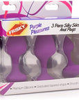 Frisky - Purple Pleasures 3 Piece Silicone Anal Plugs - K. P.