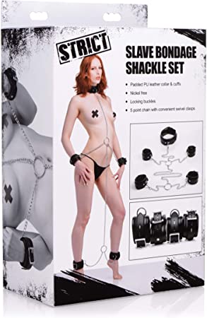 Strict - Slave Bondage Shackle Set - Black - K. P.