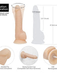 Naked Addiction - Rotating 8 Inch Vibrating Dildo with Remote - Vanilla - K. P.