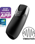 Connect App Vibrating Masturbator - Men Vibration+ - Black - K. P.