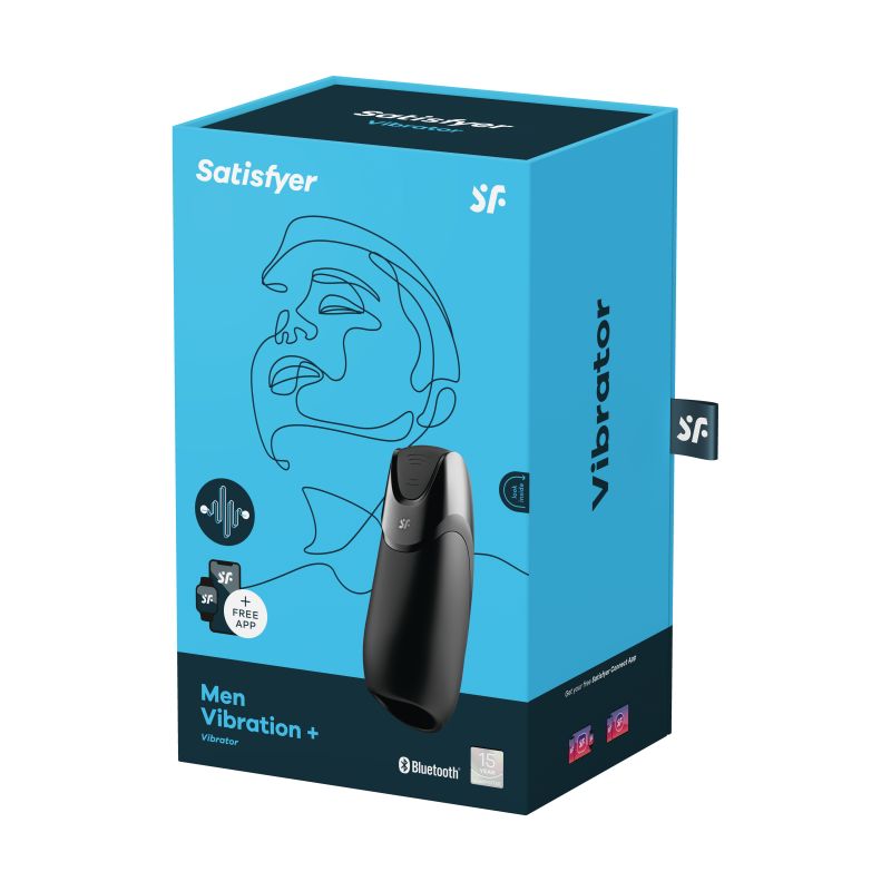 Connect App Vibrating Masturbator - Men Vibration+ - Black - K. P.