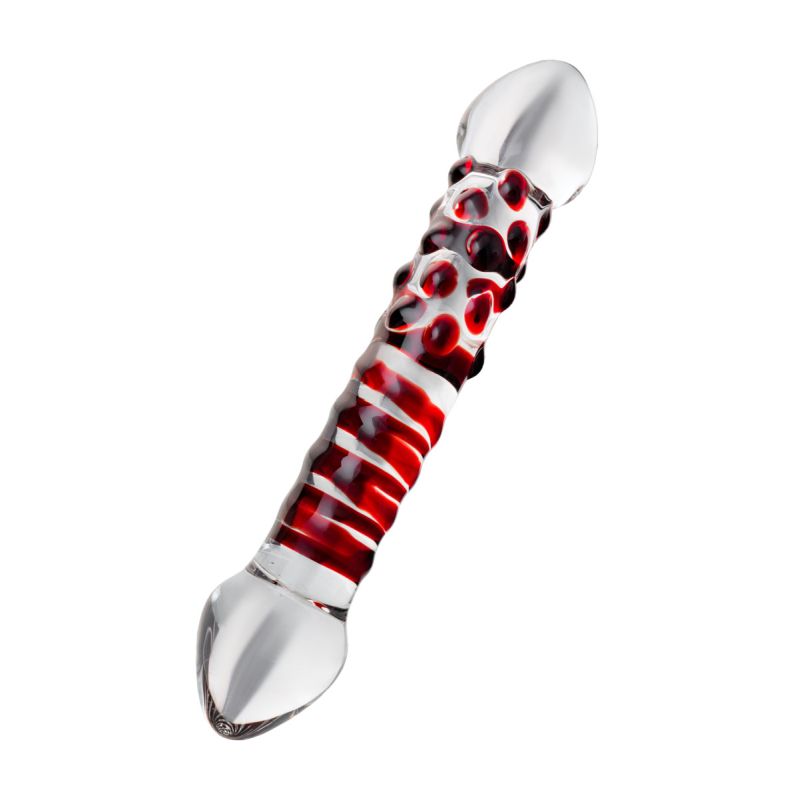 Sexus Glass - 19cm Dildo - Red Delight