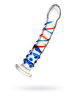 Sexus Glass - 18cm Dildo - Blue Tip - K. P.