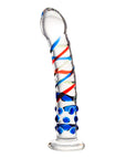 Sexus Glass - 18cm Dildo - Blue Tip - K. P.