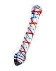 Sexus Glass - 20cm Dildo Curved - Blue/Red - K. P.