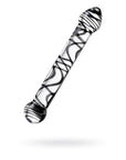 Sexus Glass - Duo Dildo 20.5cm - Black Swirl - K. P.