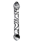 Sexus Glass - Duo Dildo 20.5cm - Black Swirl - K. P.