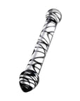 Sexus Glass - Duo Dildo 20.5cm - Black Swirl - K. P.