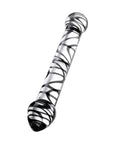 Sexus Glass - Duo Dildo 20.5cm - Black Swirl - K. P.