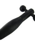 The Master Series - Silicone Cum-Thru Barbell Penis Plug - Black - K. P.