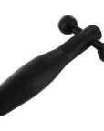 The Master Series - Silicone Cum-Thru Barbell Penis Plug - Black - K. P.