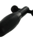 The Master Series - Silicone Cum-Thru Barbell Penis Plug - Black - K. P.