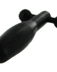 The Master Series - Silicone Cum-Thru Barbell Penis Plug - Black - K. P.