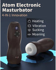 Sucking & Vibrating Electronic Masturbator - Atom - Black - K. P.