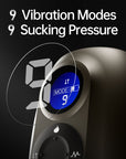 Sucking & Vibrating Electronic Masturbator - Atom - Black - K. P.