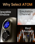 Sucking & Vibrating Electronic Masturbator - Atom - Black - K. P.
