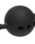 The Master Series - Hinder Breathable Silicone Ball Gag With Nipple Clamps - K. P.