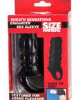 Size Matters - Sheath Sensations Enhancer Sex Sleeve - Black - K. P.