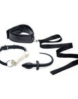 Tailz - Puppy Play Set inc Gag, Plug, & Collar - Black