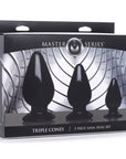 The Master Series - 3 Piece Anal Plug Set - Black - K. P.