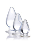 The Master Series - Triple Cones 3 Piece Anal Plug Set - Clear - K. P.