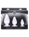 The Master Series - Triple Cones 3 Piece Anal Plug Set - Clear - K. P.