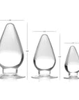 The Master Series - Triple Cones 3 Piece Anal Plug Set - Clear - K. P.