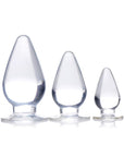 The Master Series - Triple Cones 3 Piece Anal Plug Set - Clear - K. P.