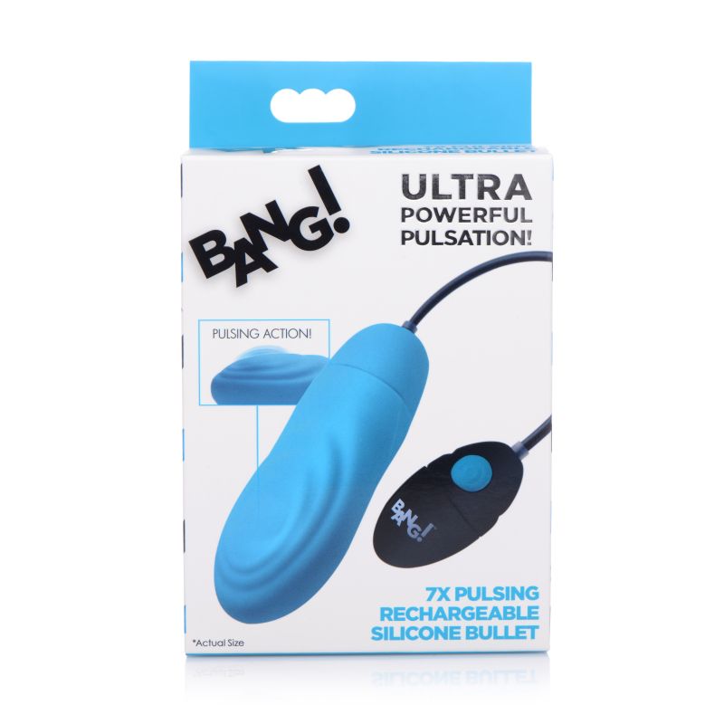 7X Pulsing Rechargeable Bullet - Blue - K. P.