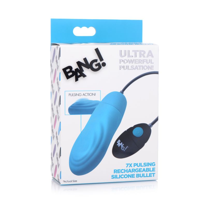 7X Pulsing Rechargeable Bullet - Blue - K. P.