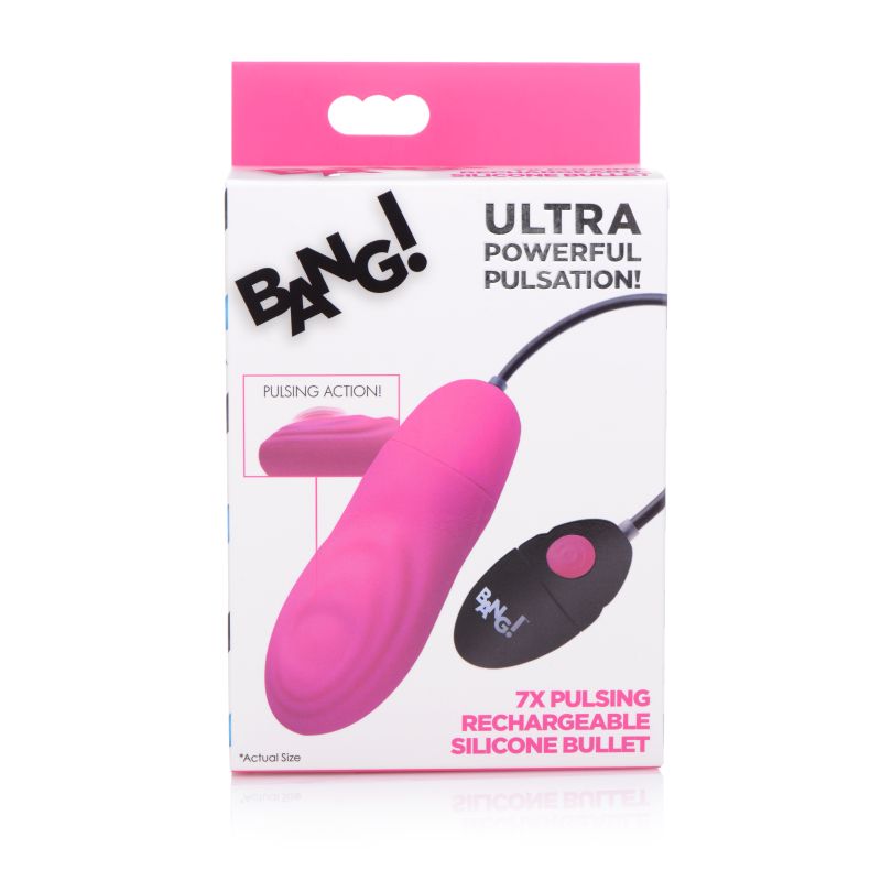 7X Pulsing Rechargeable Bullet - Pink - K. P.