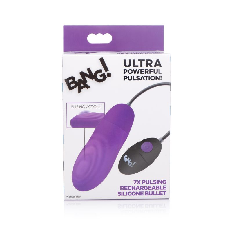 7X Pulsing Rechargeable Bullet - Purple - K. P.