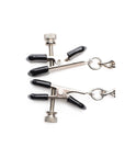The Master Series - Titty Taunter Nipple Clamps with Weighted Bead - K. P.