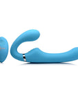 Strap U - Mighty Rider 10X Strapless Strap-On with Remote - Blue - K. P.
