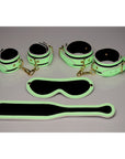 The Master Series - Kink In the Dark Glowing Bondage Set - Fluro Green - K. P.