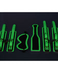 The Master Series -  Kink In the Dark Glowing Bondage Set - Fluro Green - K. P.