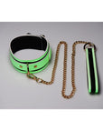 The Master Series - Kink in the Dark Glowing Collar & Lead - Flouro Green - K. P.